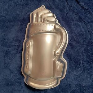 Wilton Golf Bag Cake Pan 1987 Aluminum 15.75" x 8.25" 2105-1836